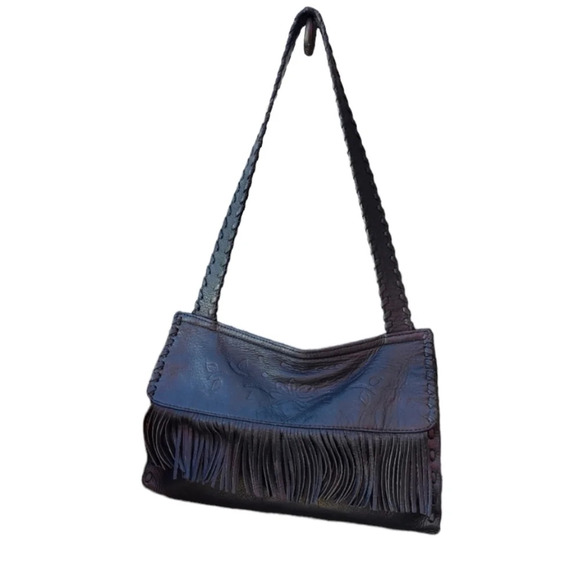 Fringe Embossed Leather Fossil Bag EUC ❤️ - Picture 11 of 16